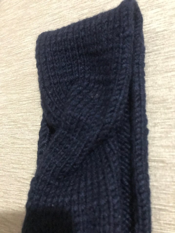 Gri Örgü Saç Bandı - Görsel 4