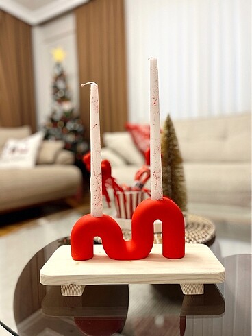 Zara Home Kırmızı mumluk