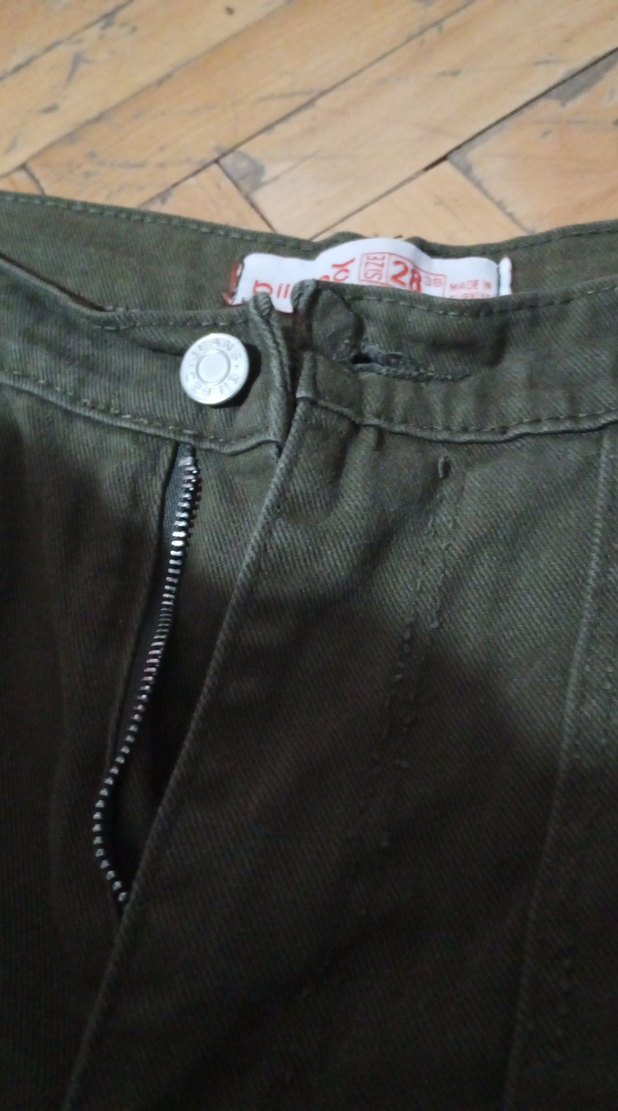 asker yeşili cepli rahat pantolon - Görsel 3