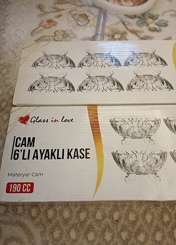 Ayaklı Cam Kase 6lı