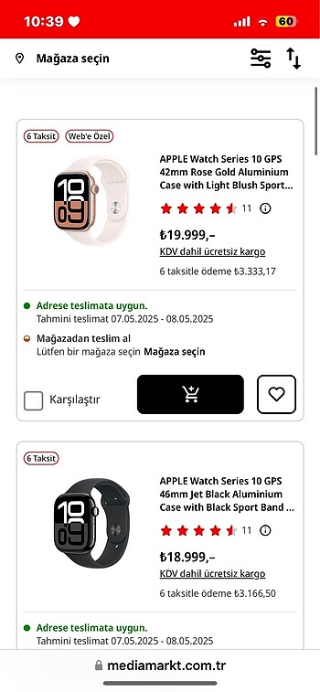 Apple Watch Apple Watch 10 serisi 42Mm