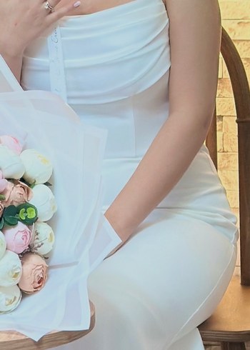 Beyaz Gelinlik/Nişanlık - Görsel 4