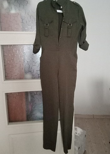 s Beden Kadın Kahverengi Kemerli Uzun Tulum