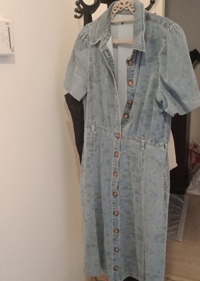 Bayan kot elbise - Görsel 3