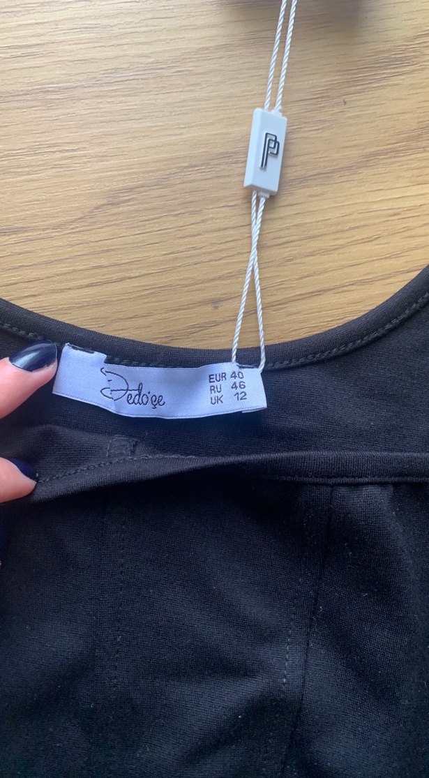 Siyah gece bluzu crop - Görsel 5