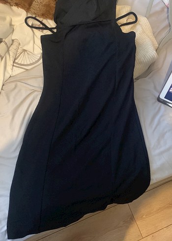 siyah mini elbise - Görsel 4