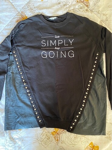 m Beden Siyah sweatshirt üst