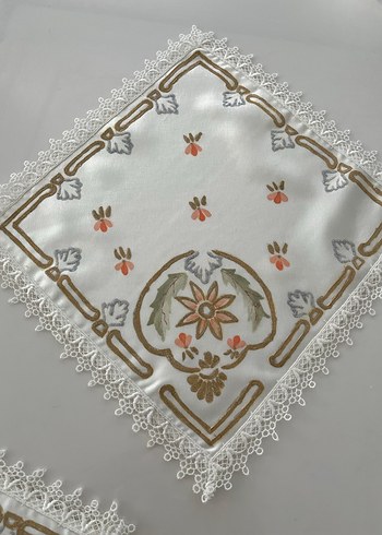 11 adet el boyaması vitrin örtüsü - Görsel 2