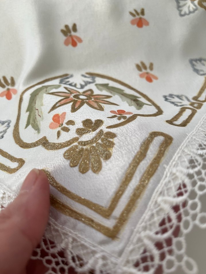 11 adet el boyaması vitrin örtüsü - Görsel 3