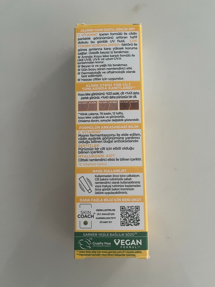 Garnier C Vitamini Parlak SPF 50+ güneş kremi - Görsel 2