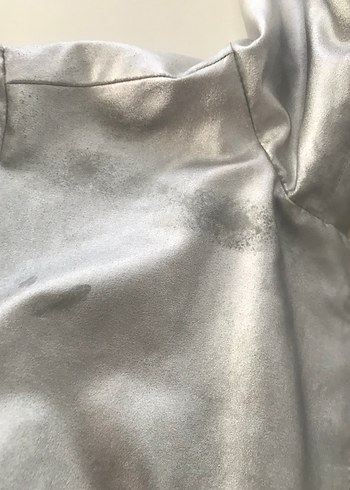 Kız Çocuk Gri Kapüşonlu Metalik Ceket LCW - Görsel 5