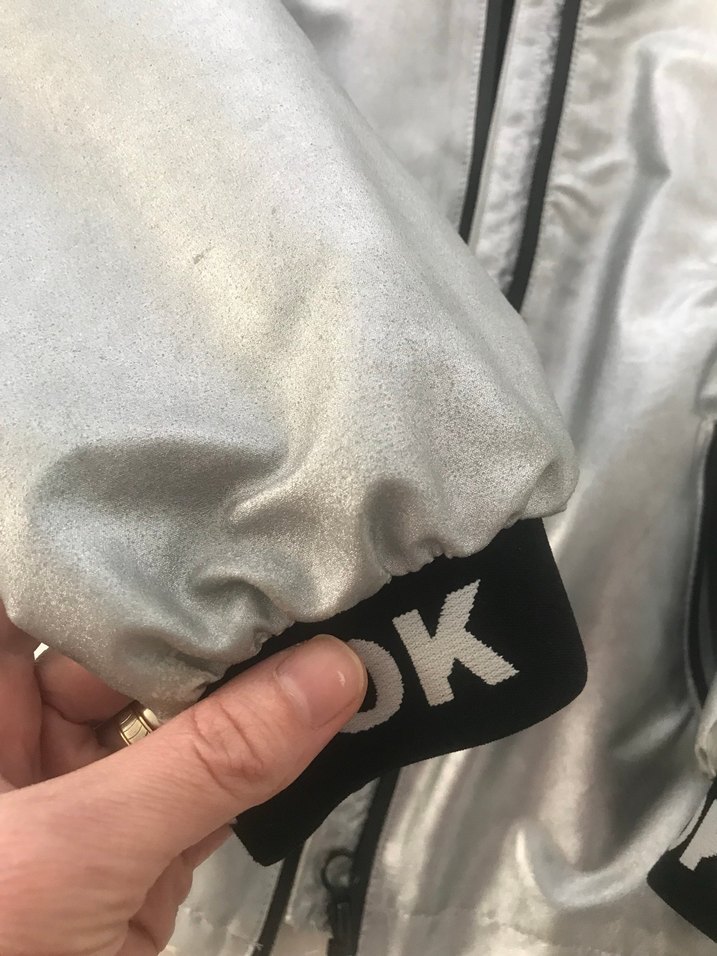 Kız Çocuk Gri Kapüşonlu Metalik Ceket LCW - Görsel 2