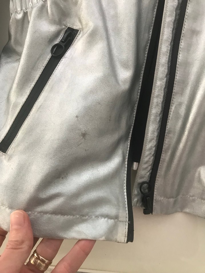 Kız Çocuk Gri Kapüşonlu Metalik Ceket LCW - Görsel 3