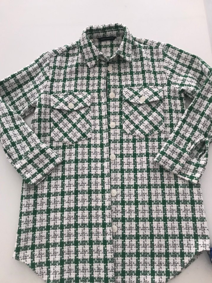 Düğmeli Yeşil Kareli Midi Kadın Gömlek 36 beden - Görsel 3