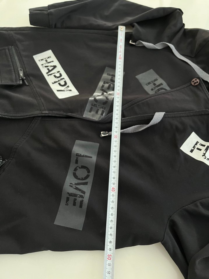 Sokak Stili Siyah Uzun Kadın sweat tunik - Görsel 4