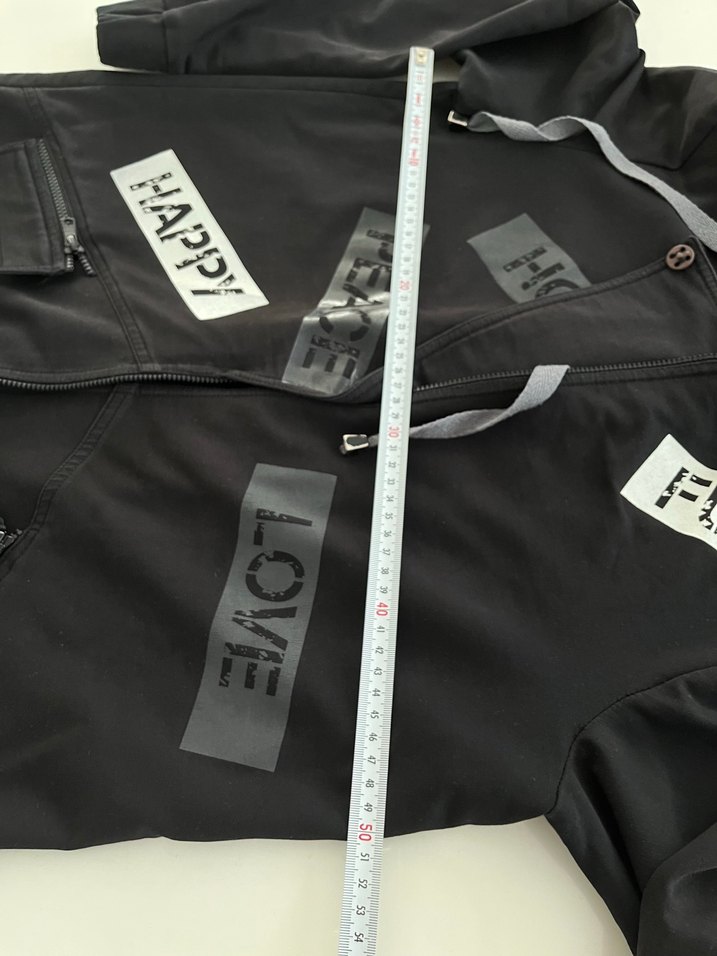 Sokak Stili Siyah Uzun Kadın sweat tunik - Görsel 3