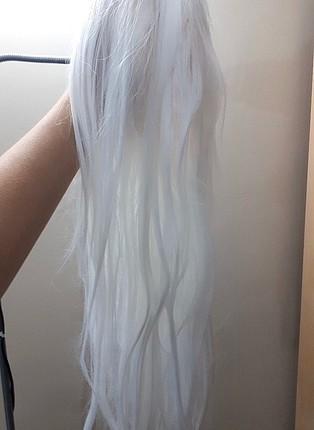 beyaz uzun peruk