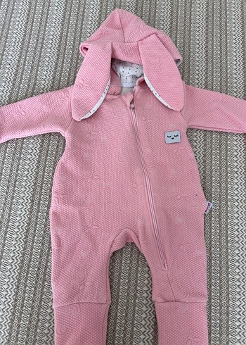 Civil Fermuarlı Pembe Bebek Kız Tulumu