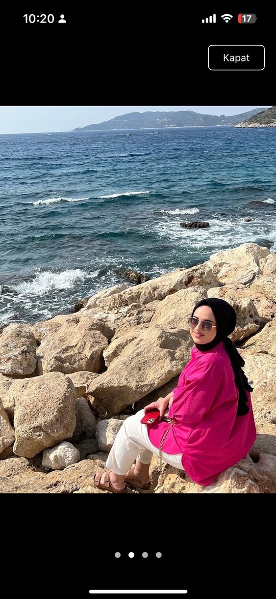 Uzun Kollu Pembe Salaş Tunik - Görsel 2