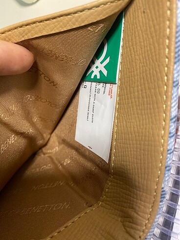  Beden mavi Renk Kot desen benetton cüzdan