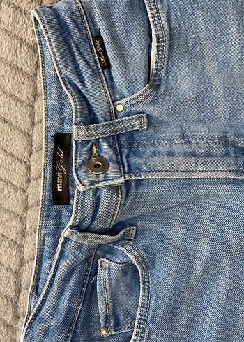 Mavi/ kadın yüksek bel dar jean - Görsel 2