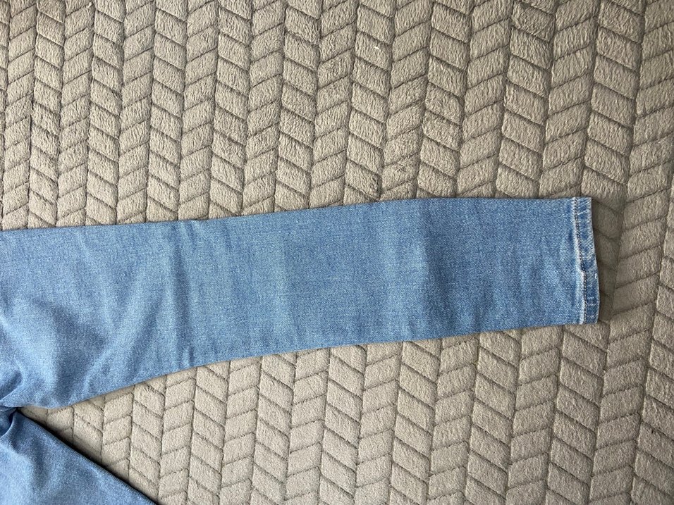 Mavi/  kadın yüksek bel dar jean - Görsel 4