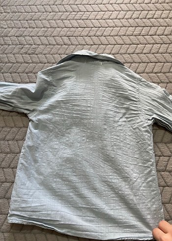 Turkuaz Erkek Çocuk Keten Gömlek - Görsel 2