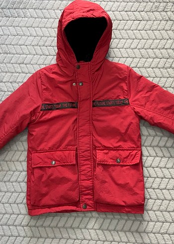 Koyu Kırmızı Erkek Çocuk Mont - Görsel 2