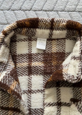 Erkek Çocuk Kahverengi Düğmeli kareli gömlek - Görsel 4