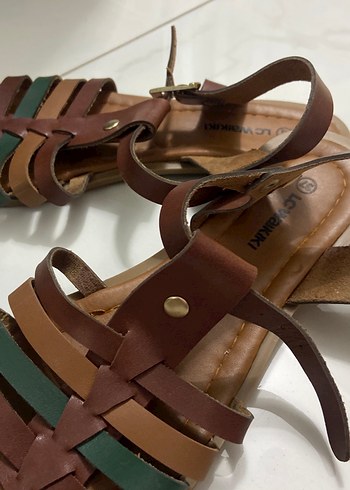 Kahverengi Kadın Sandalet - Görsel 2