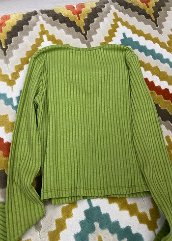 Haki yeşil kadın kazak - Görsel 3