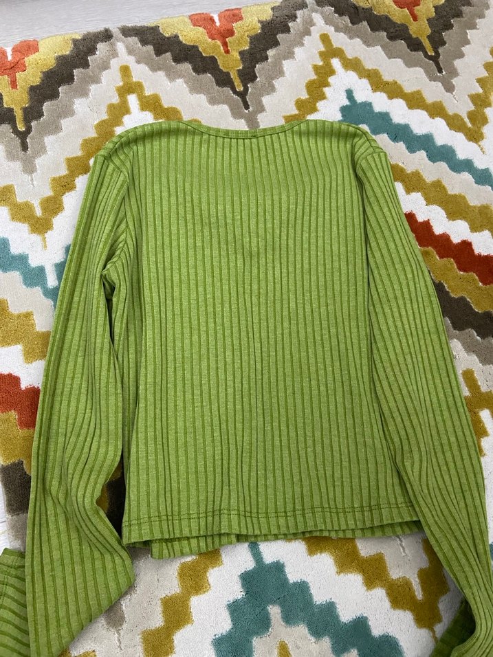 Haki yeşil kadın kazak - Görsel 3