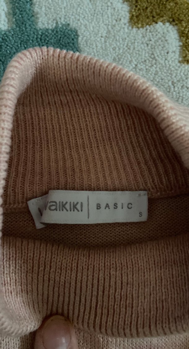 Bej Kadın Balıkçı Yaka Uzun Kollu Triko - Görsel 3