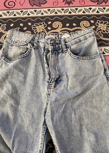 Diğer Açık mavi Düğmeli Kadın Jean
