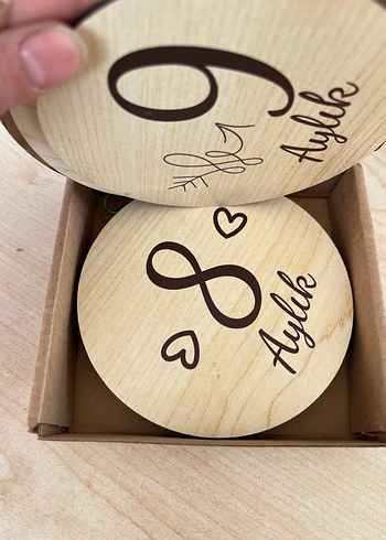 Ahşap Bebek Dönüm Noktası Kartları Seti - Görsel 5