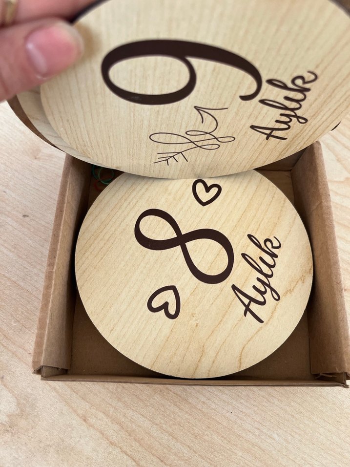 Ahşap Bebek Dönüm Noktası Kartları Seti - Görsel 5