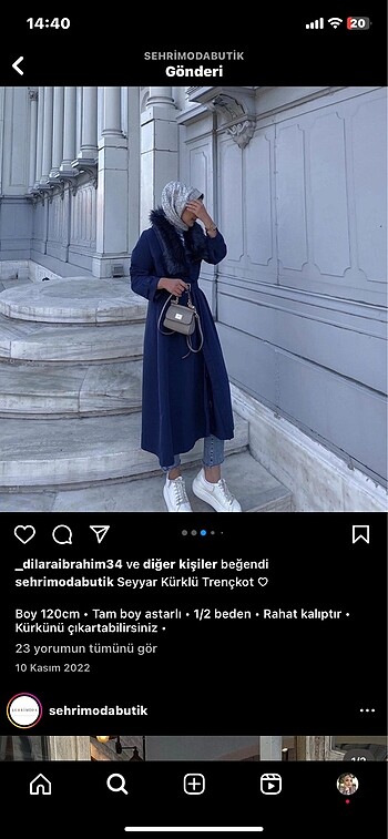Seyyar kürklü trençkot