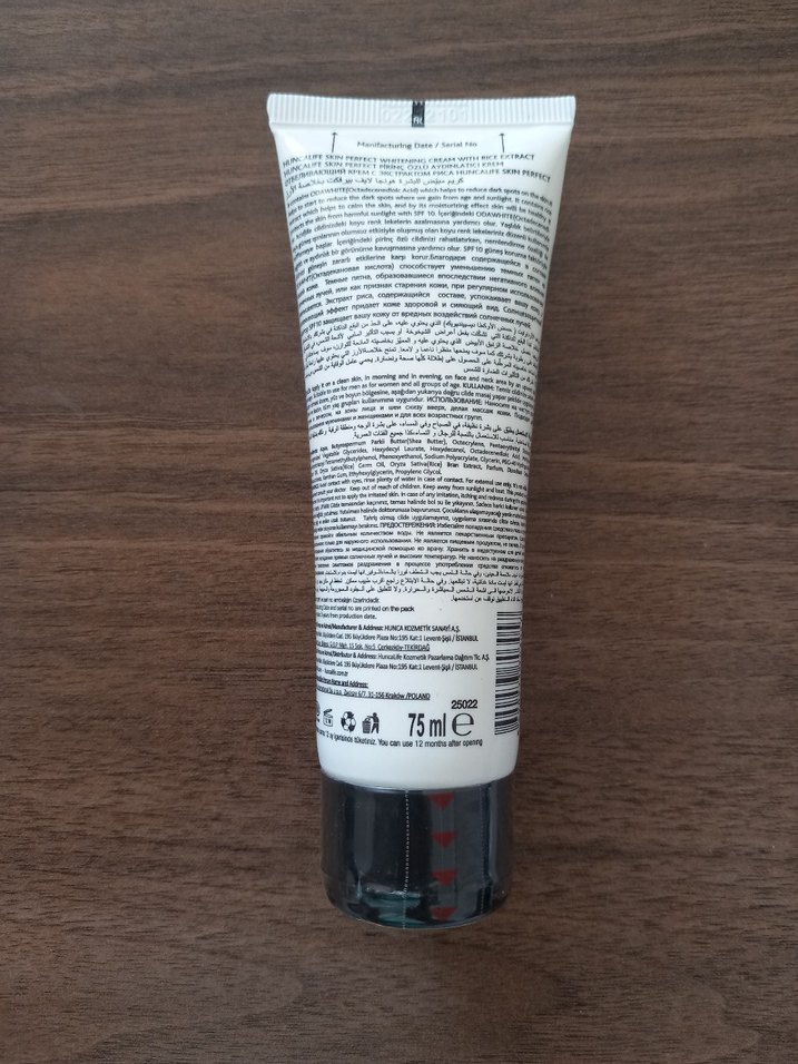 HUNCALIFE SKİN PERFECT Pirinç Özlü Ten Beyazlatıcı Krem SPF10 - Görsel 2