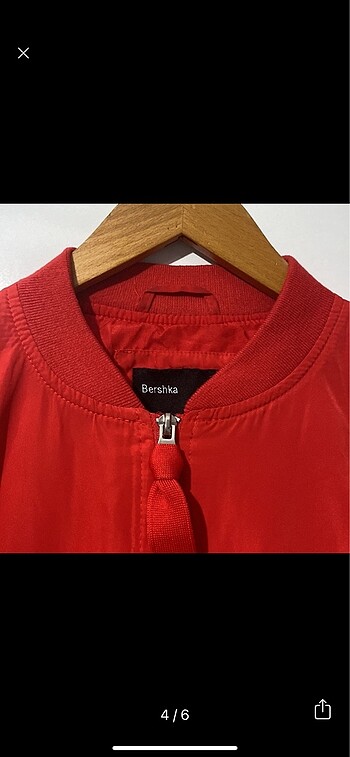 m Beden kırmızı Renk Bershka bomber ceket