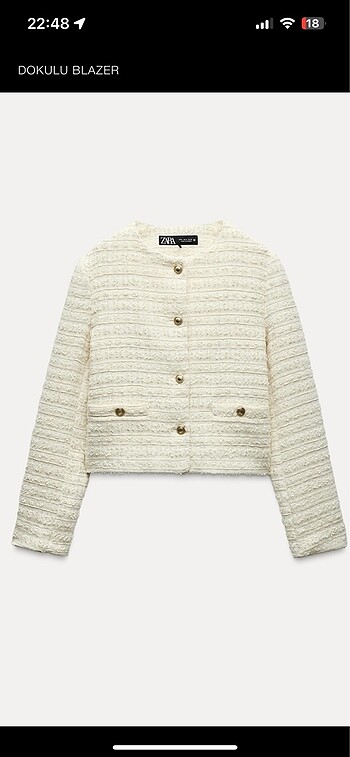 Zara Dokulu Blazer