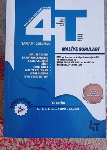 4T Maliye Soruları Kitabı - KPSS ve Banka Sınavları Hazırlık