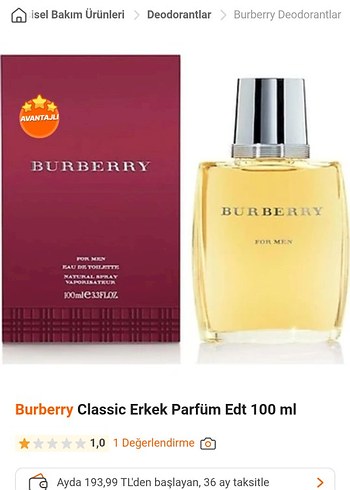 Burberry Erkek Parfümü Minimalist Tasarım - Görsel 2