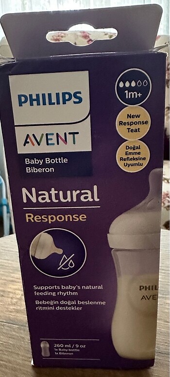 Beden beyaz Renk Philips Avent Natural Response PP Biberon 1 Ay+ 260 ml