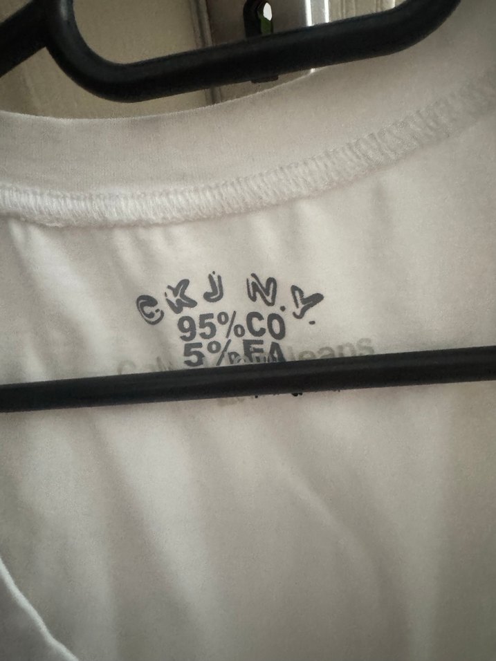 Beyaz Calvin Klein Jeans Baskılı Tişört - Görsel 4