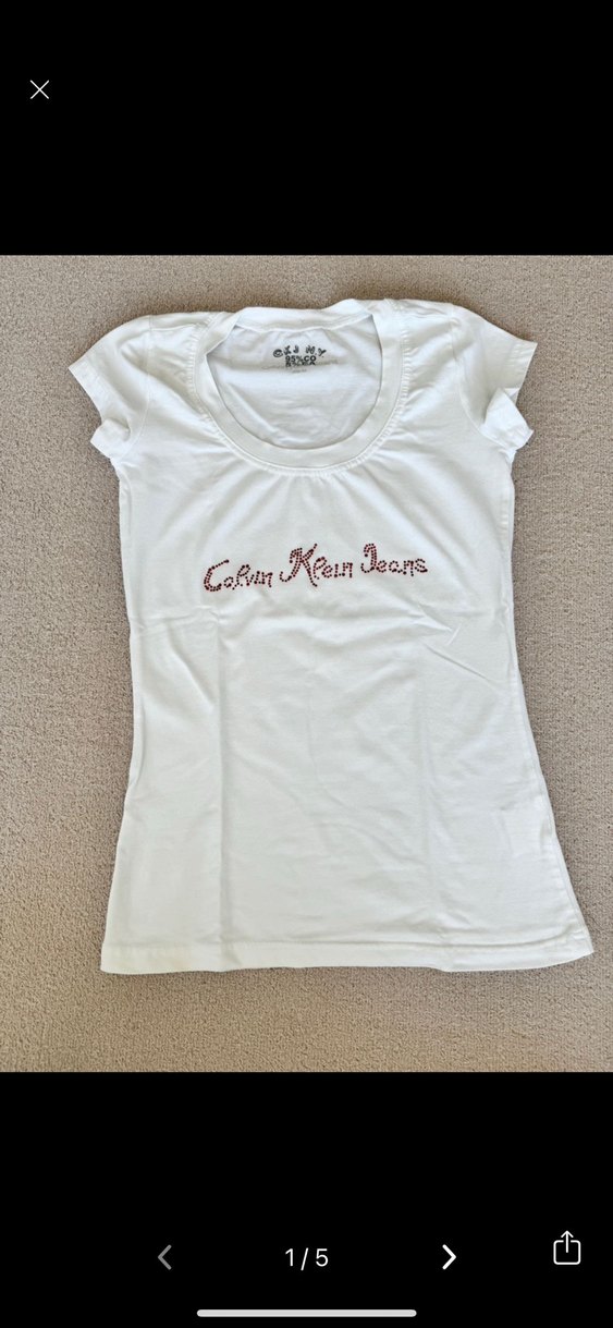 Beyaz Calvin Klein Jeans Baskılı Tişört - Görsel 2