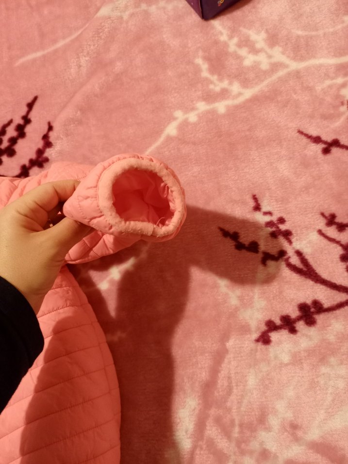 Kız Çocuk Pembe Kapüşonlu Fermuarlı Mont - Görsel 2