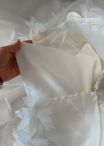 Uzun Beyaz Prenses Gelinlik - Görsel 5