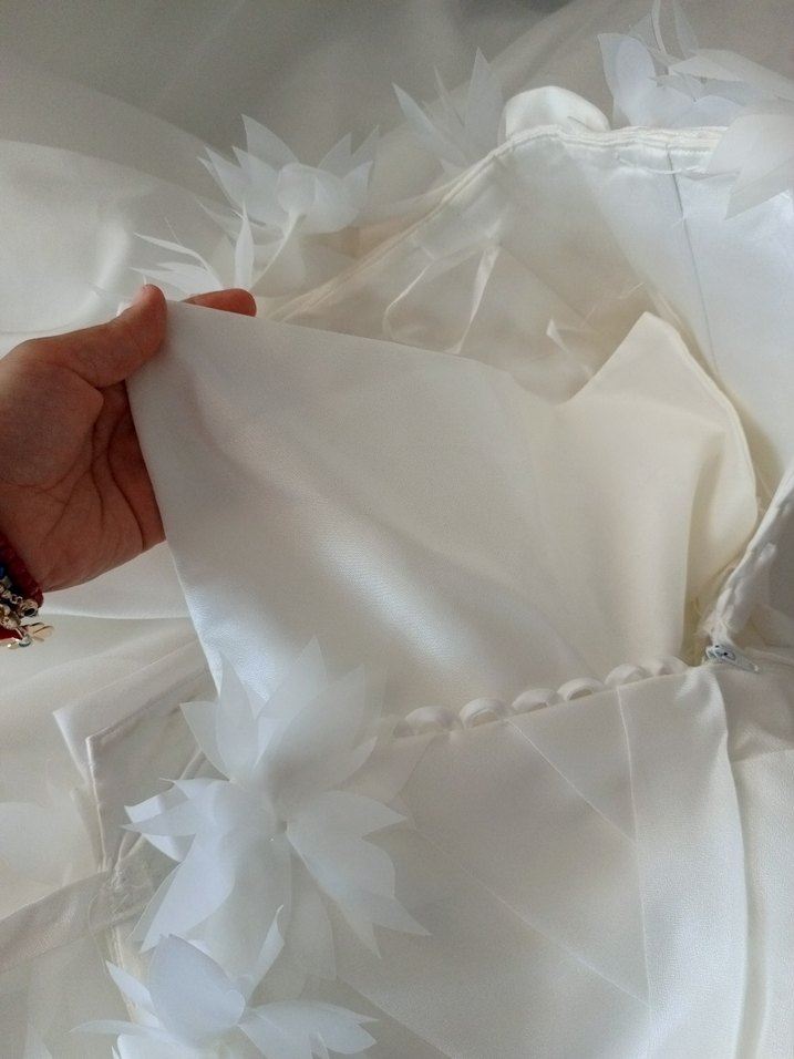 Uzun Beyaz Prenses Gelinlik - Görsel 5