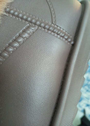 Kahverengi Kürklü Kadın Dolgu Topuk Bot - Görsel 6