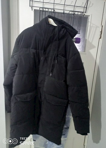 Siyah Fermuarlı Orta Boy erkek Kışlık Mont - Görsel 3